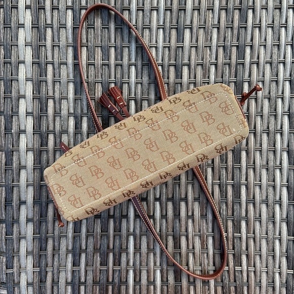 dooney & Bourke Signature Canvas Handbag with Leather Trim - Brown - Picture 7 of 16